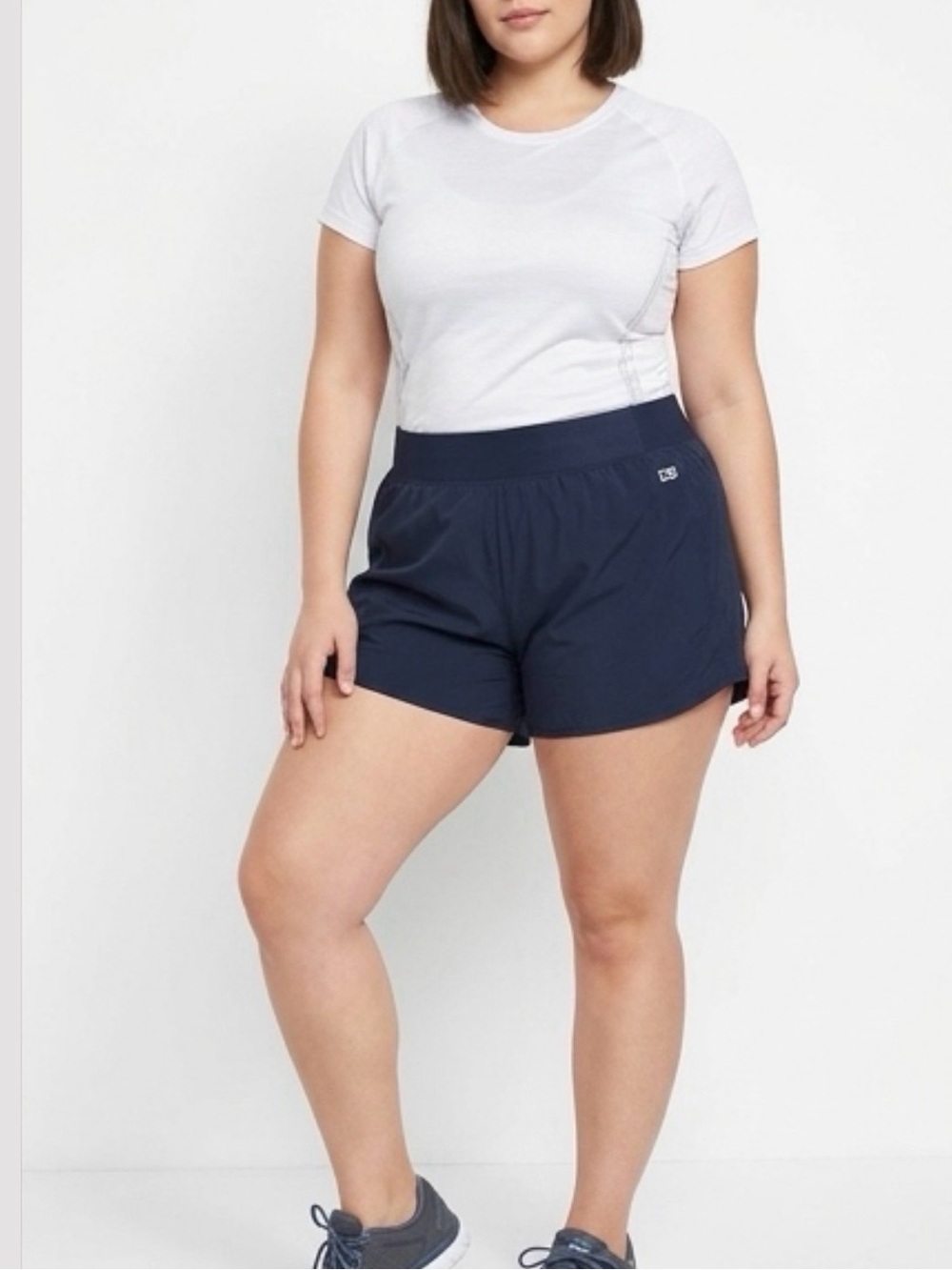 DSG Women's Navy Athletic Running Shorts with Elastic Waist Size L